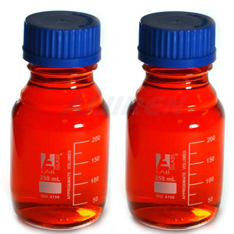 mouth plastic amber reagent bottle